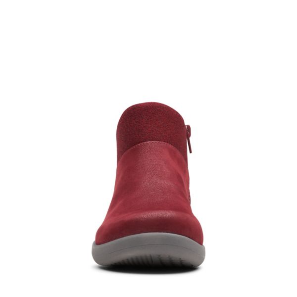 Clarks Womens Sillian 2.0 Dusk Ankle Boots Burgundy | UK-874136